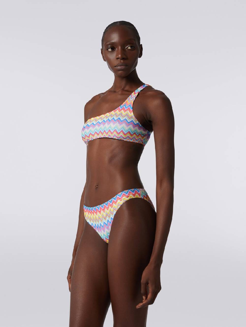 Missoni Bikini monospalla con stampa zig zag Offerte giornaliere