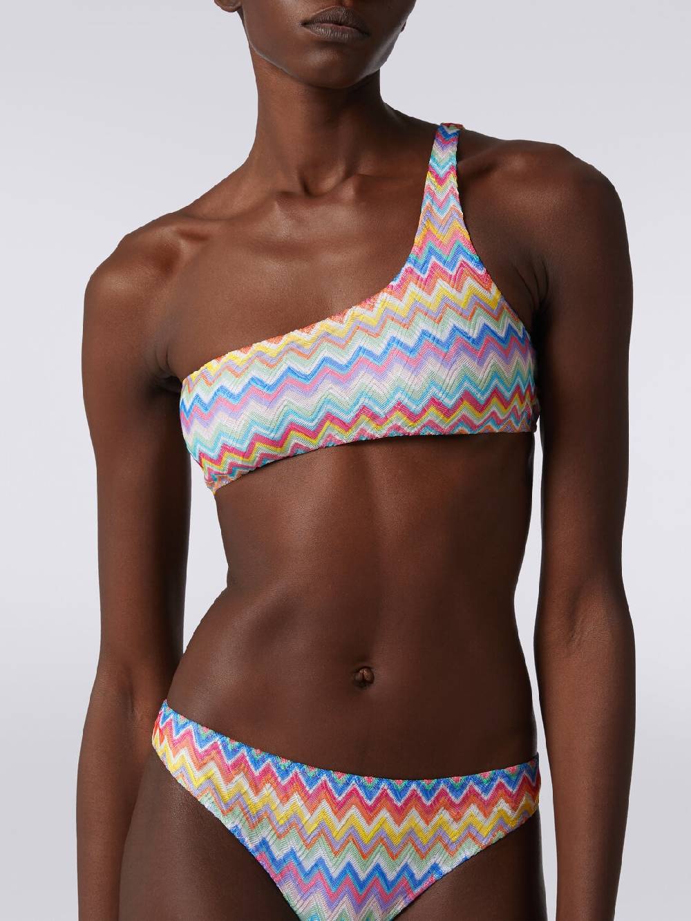 Missoni Bikini monospalla con stampa zig zag Offerte giornaliere