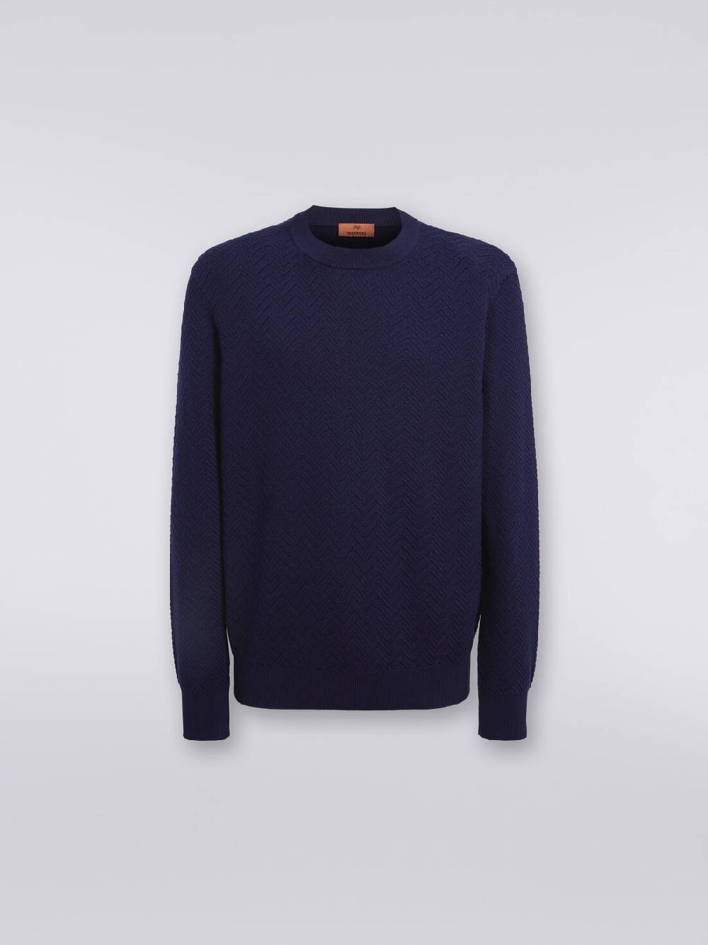 Missoni Pullover girocollo in cotone chevron Prezzo basso