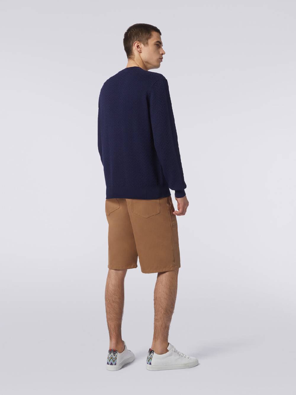 Missoni Pullover girocollo in cotone chevron Prezzo basso