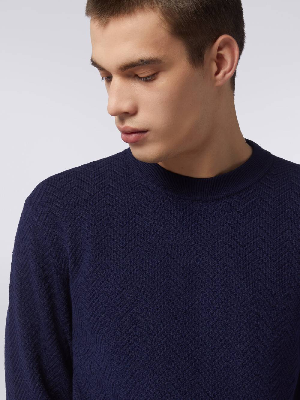 Missoni Pullover girocollo in cotone chevron Prezzo basso