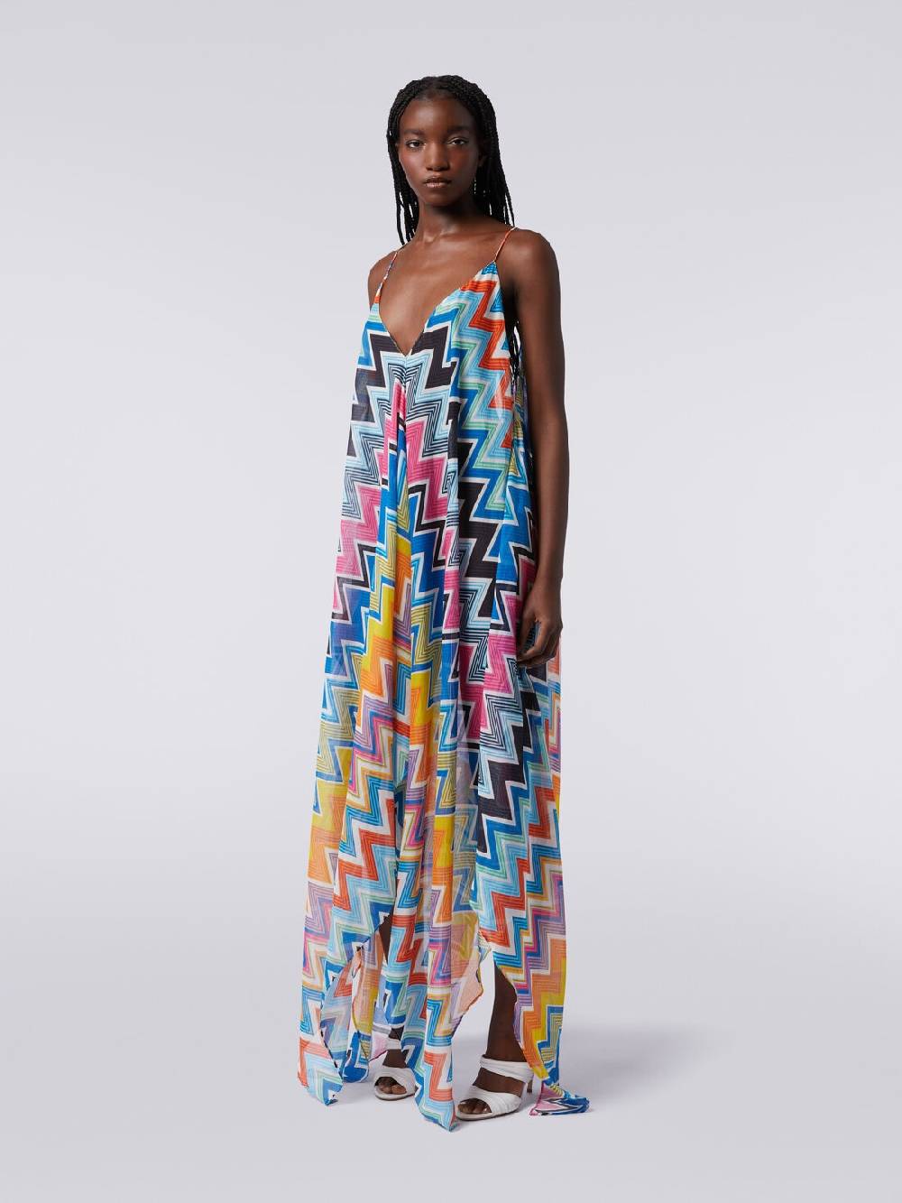 Missoni Copricostume lungo taglio foulard in cotone e seta stampato Rilascio limitato
