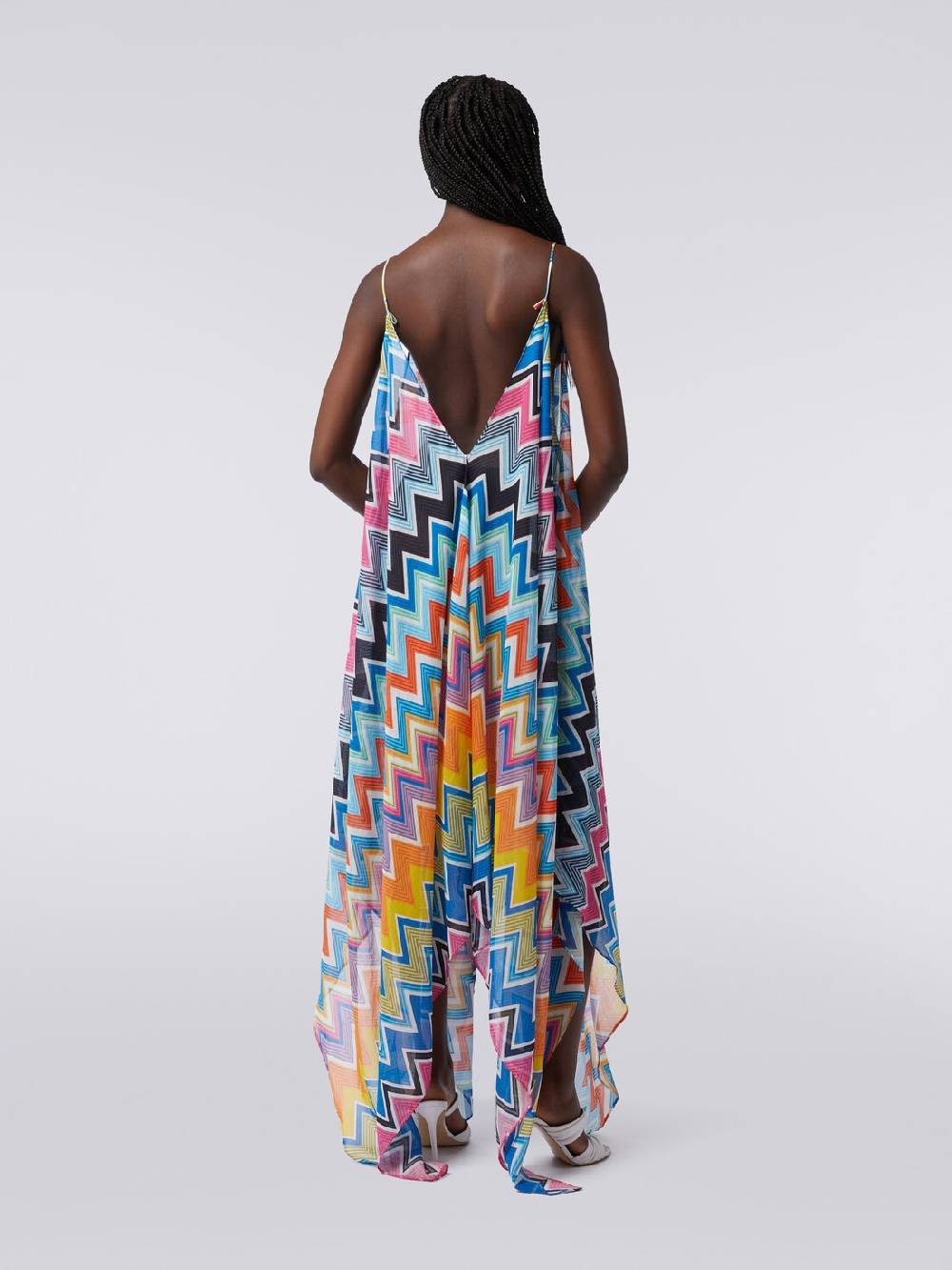Missoni Copricostume lungo taglio foulard in cotone e seta stampato Rilascio limitato