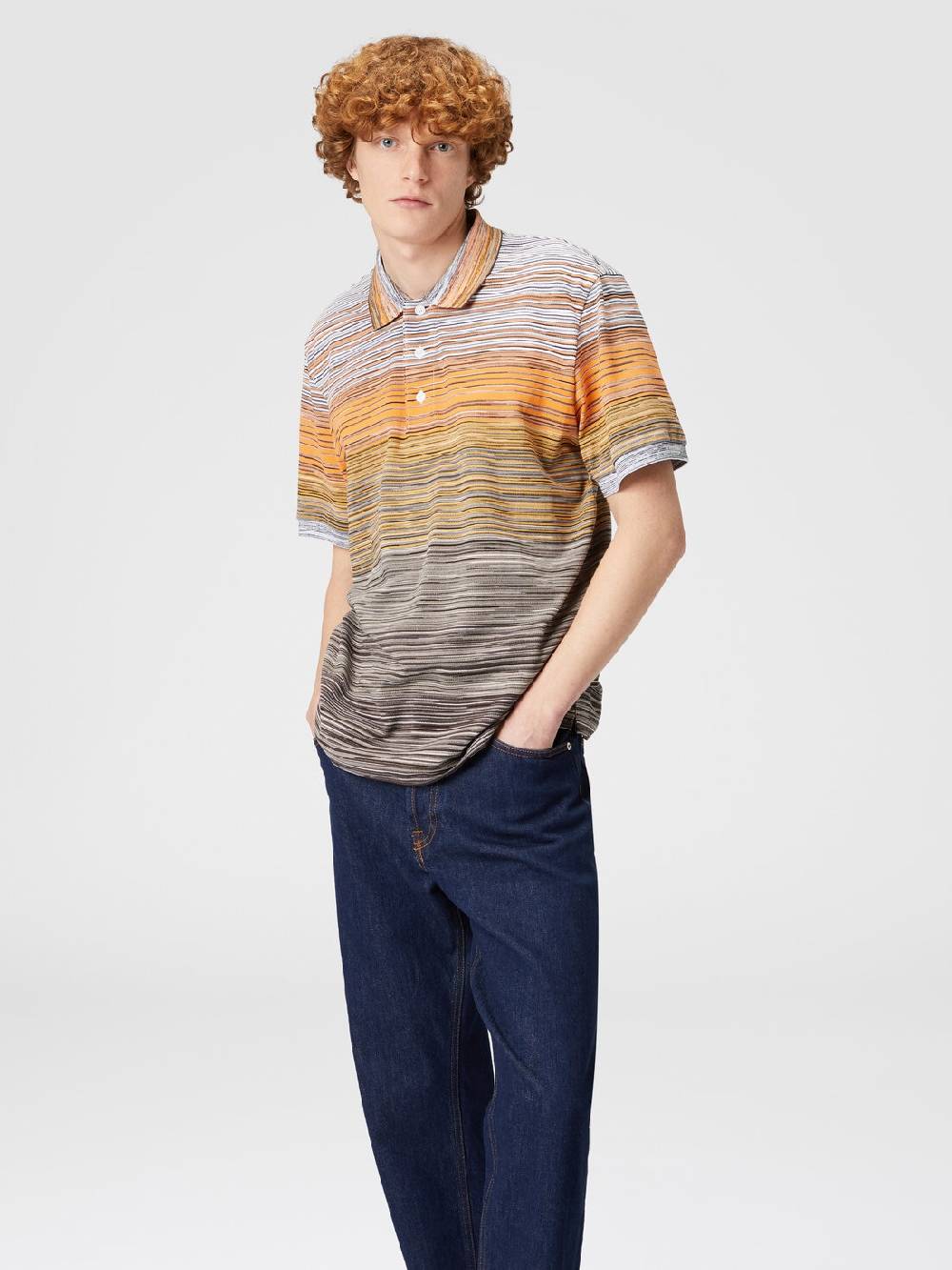 Missoni Polo in piquet di cotone fiammato Ultimi due giorni