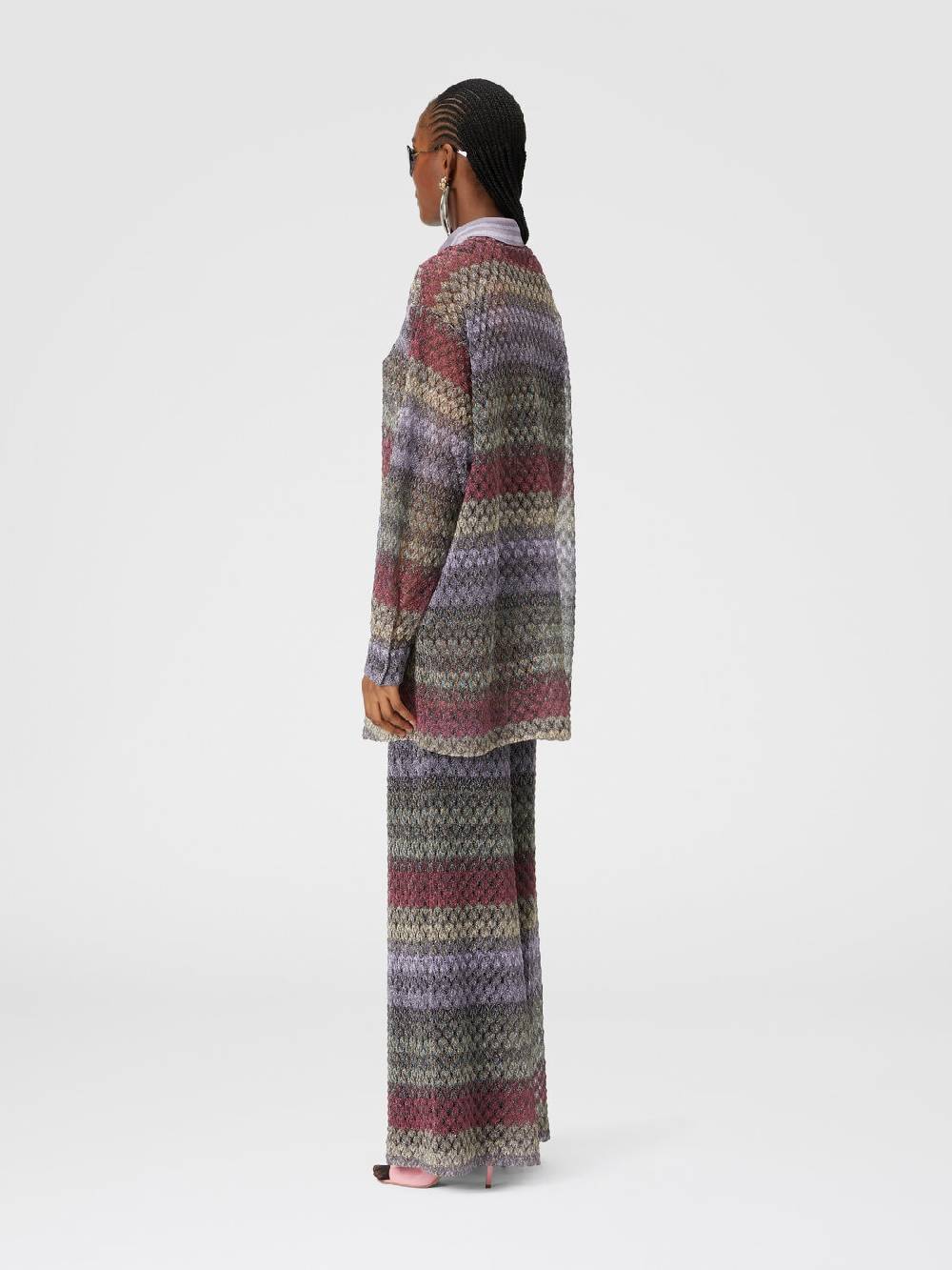 Missoni Pantapalazzo con motivo pizzo lamé Promozione temporanea