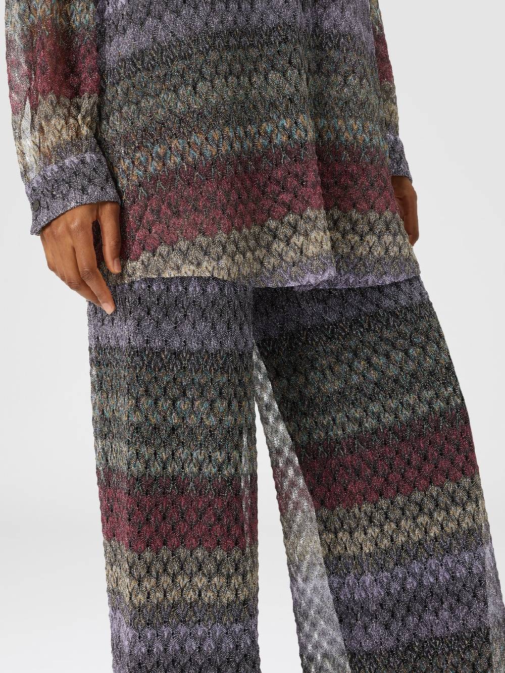Missoni Pantapalazzo con motivo pizzo lamé Promozione temporanea