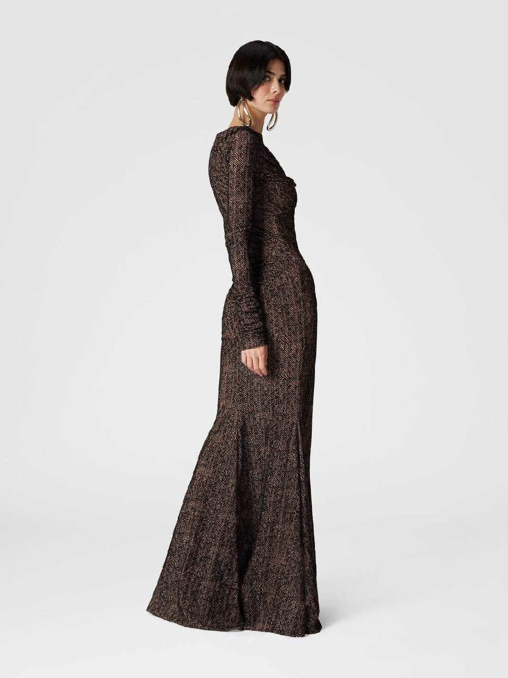 Missoni Abito lungo in tulle con arricciature Fino al 50% di sconto