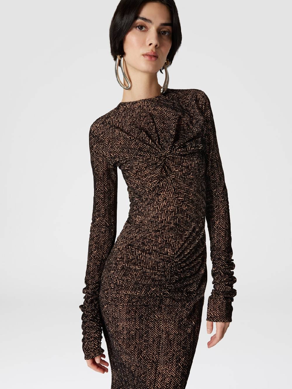 Missoni Abito lungo in tulle con arricciature Fino al 50% di sconto