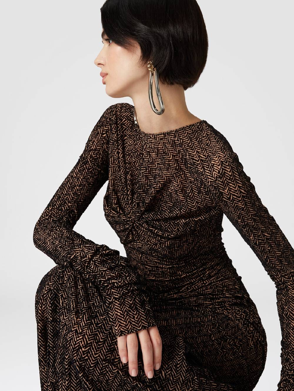 Missoni Abito lungo in tulle con arricciature Fino al 50% di sconto