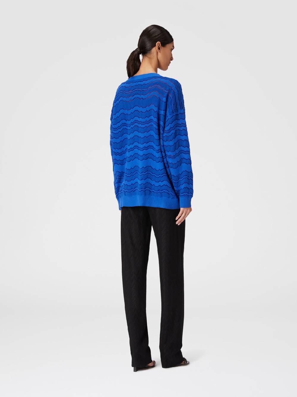 Missoni Pullover con scollatura a V e zig zag tono su tono Fino al 65% di sconto