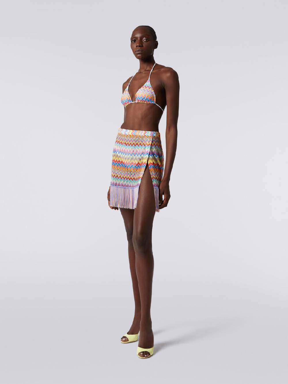 Missoni Minigonna copricostume a portafoglio con frange Sostegno trimestrale