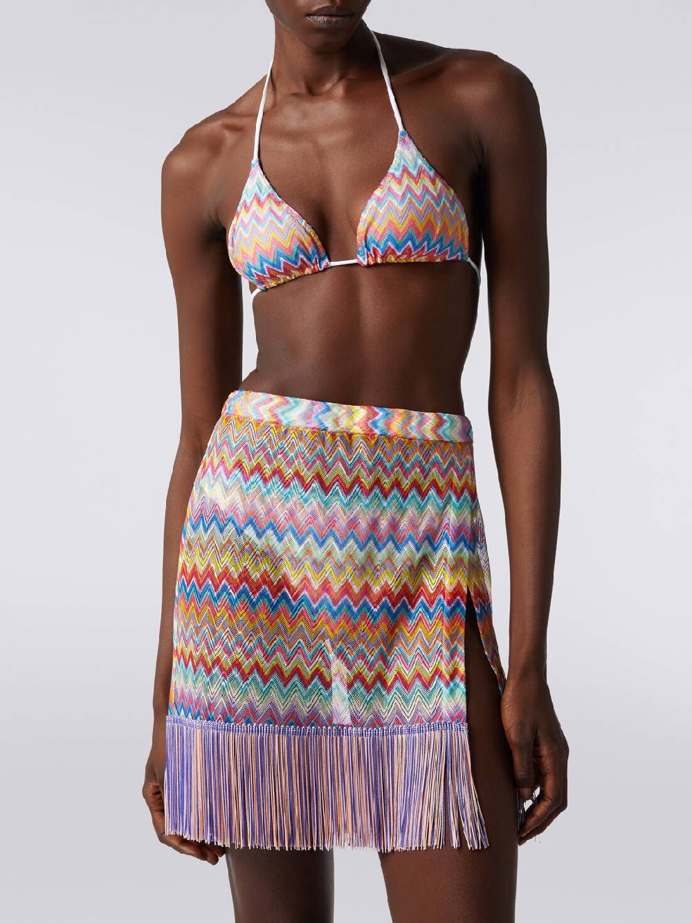 Missoni Minigonna copricostume a portafoglio con frange Sostegno trimestrale