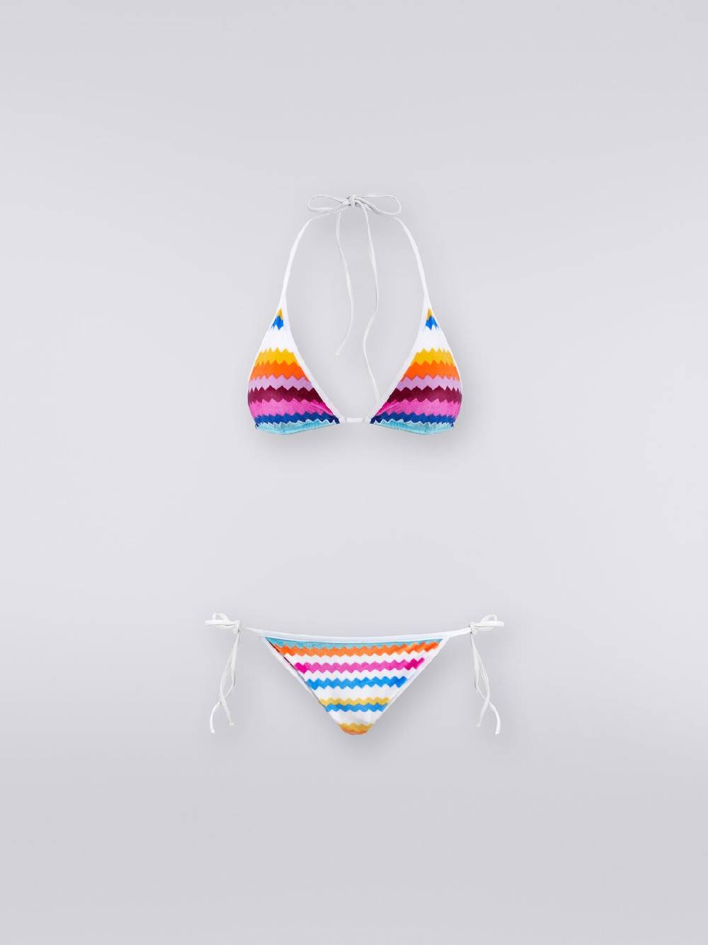 Missoni Bikini in nylon stretch stampa zig zag Fino al 55% di sconto