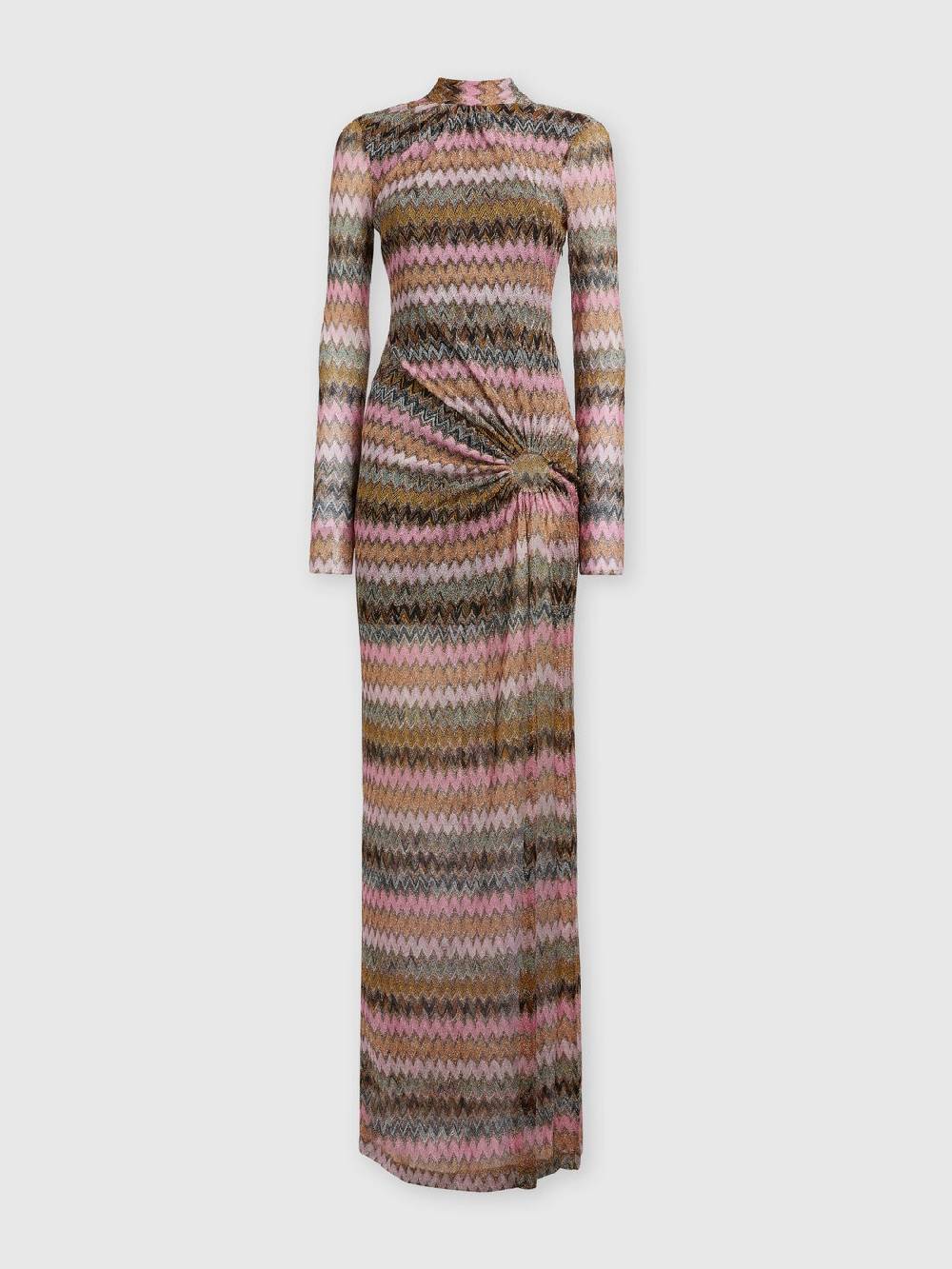 Missoni Abito lungo in viscosa chevron e lurex con dettaglio cut out Discount Store per i nuovi prodotti