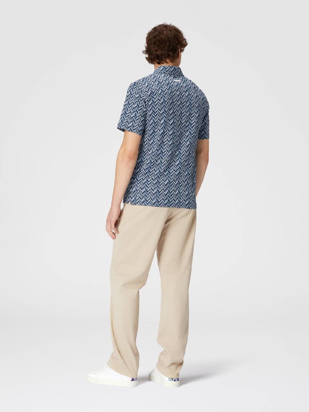 Missoni Polo in jersey di cotone jacquard zig zag Super sconto