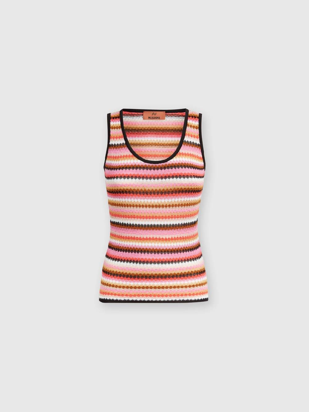 Missoni Canottiera rigata in cotone e viscosa 50% di sconto con spedizione gratuita
