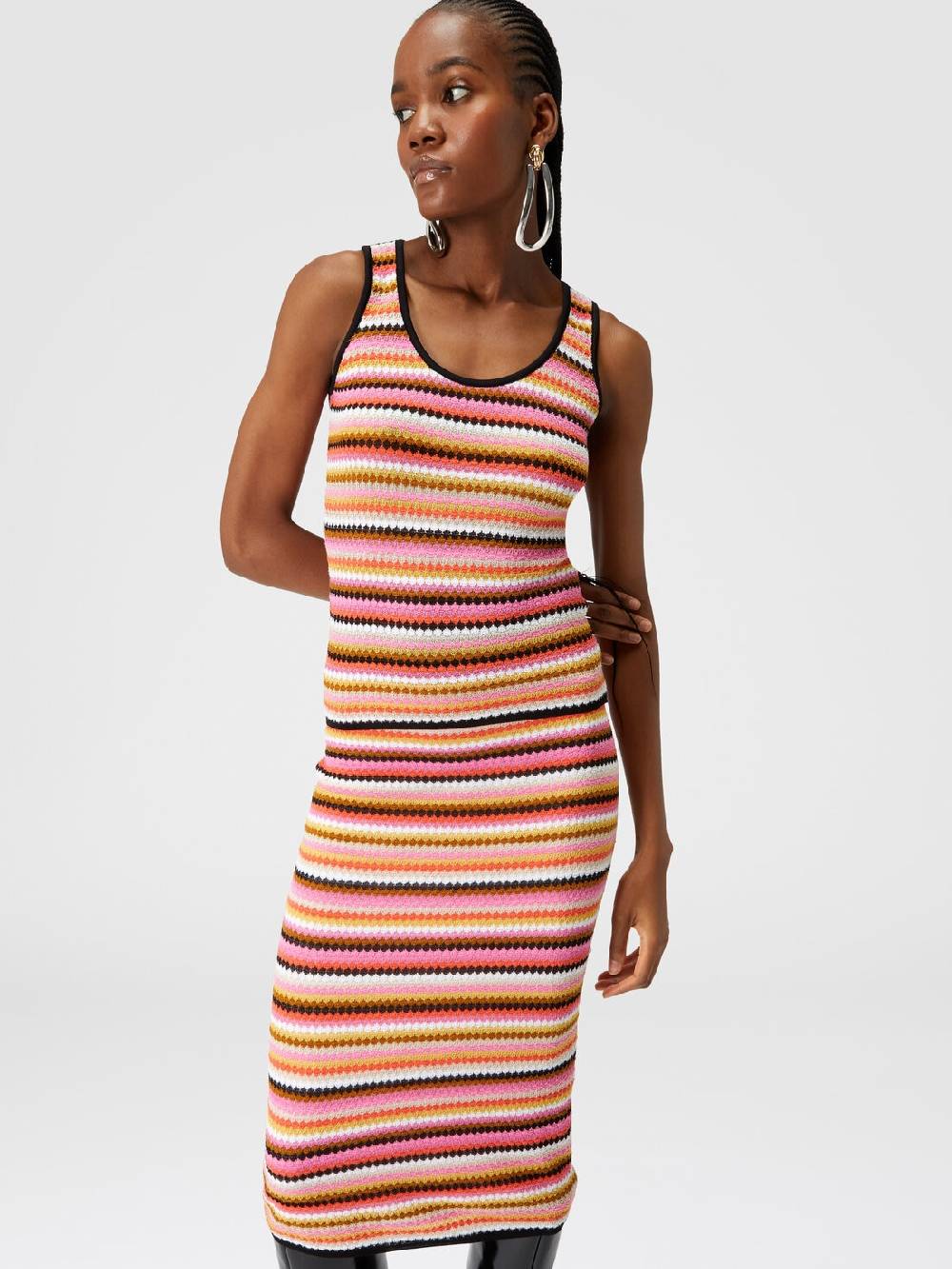 Missoni Canottiera rigata in cotone e viscosa 50% di sconto con spedizione gratuita