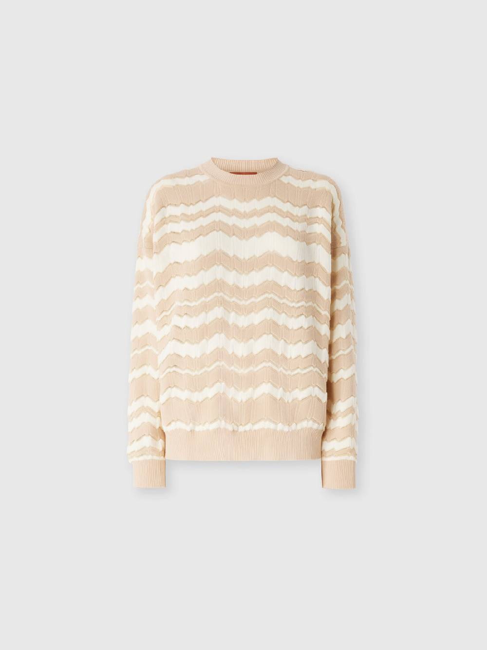 Missoni Pullover girocollo con zig zag tono su tono Black Friday Prezzi