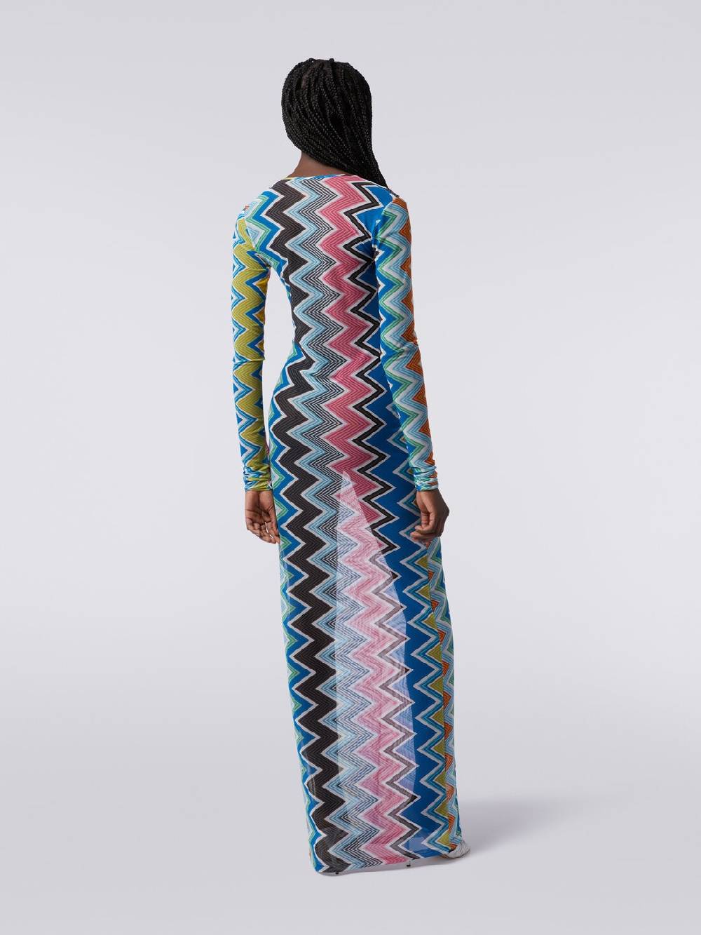 Missoni Abito copricostume lungo in tulle stampa zig zag Qualità