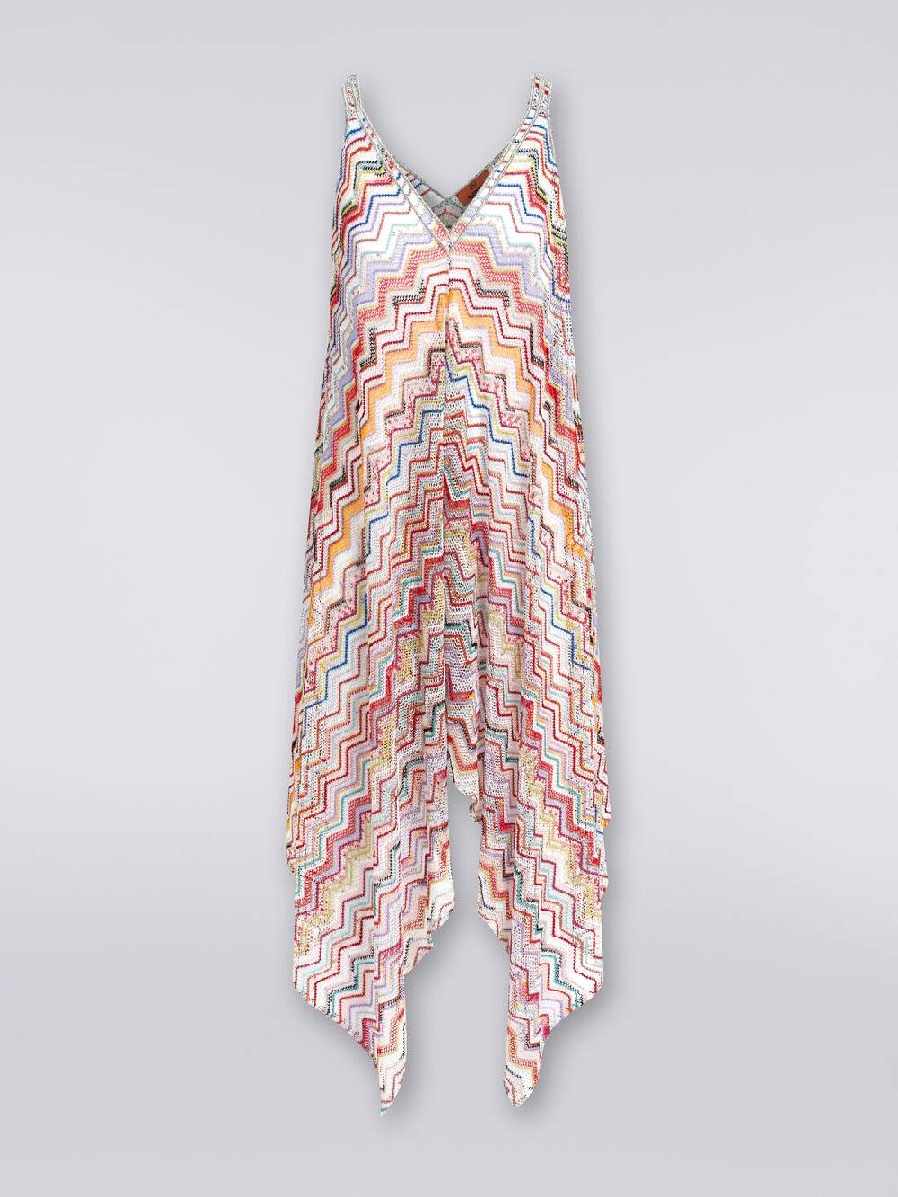 Missoni Copricostume lungo in crochet zig zag con lurex Pezzi Unici