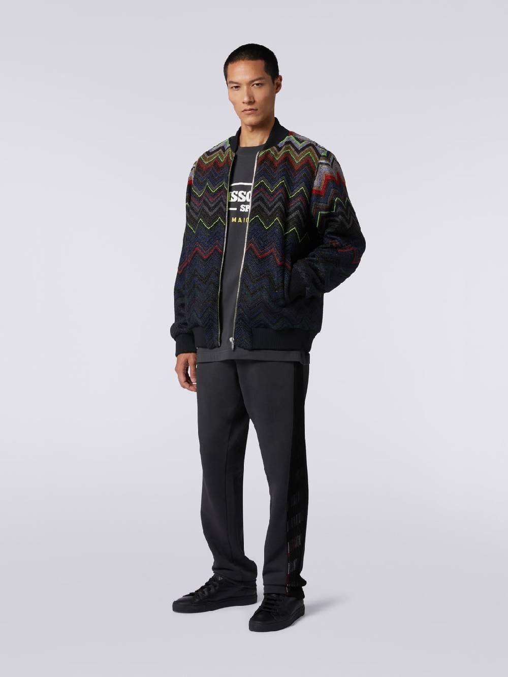 Missoni Bomber in misto lana e cotone chevron in collaborazione con Mike Maignan Negozi Online