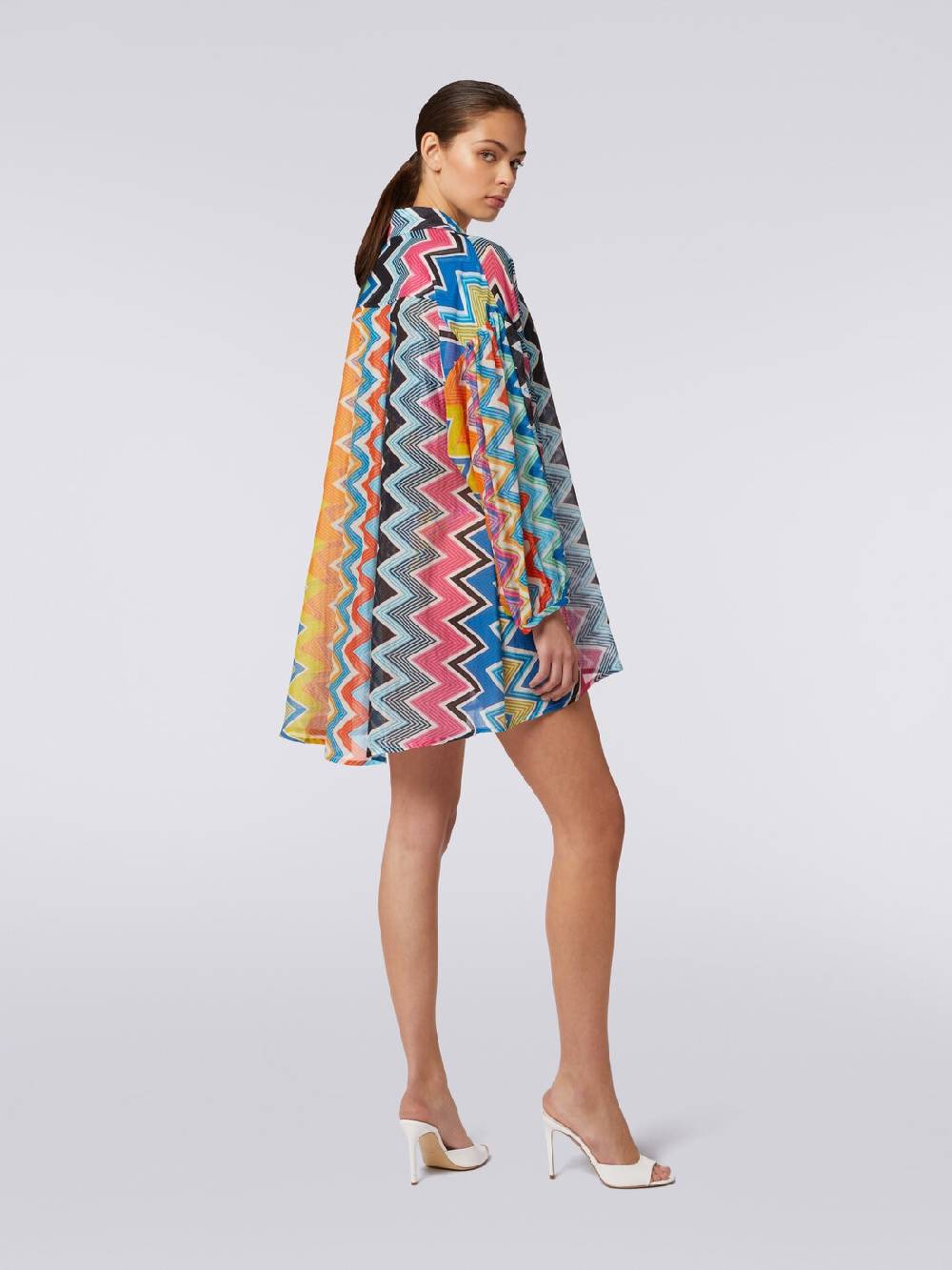 Missoni Blusa oversize in seta e cotone stampa zig zag Acquista Ora