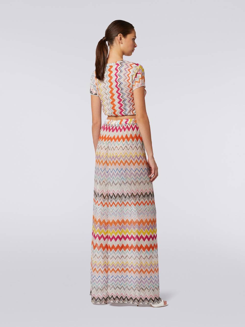 Missoni Pantaloni a palazzo in misto viscosa chevron lamé Promozione Limitata