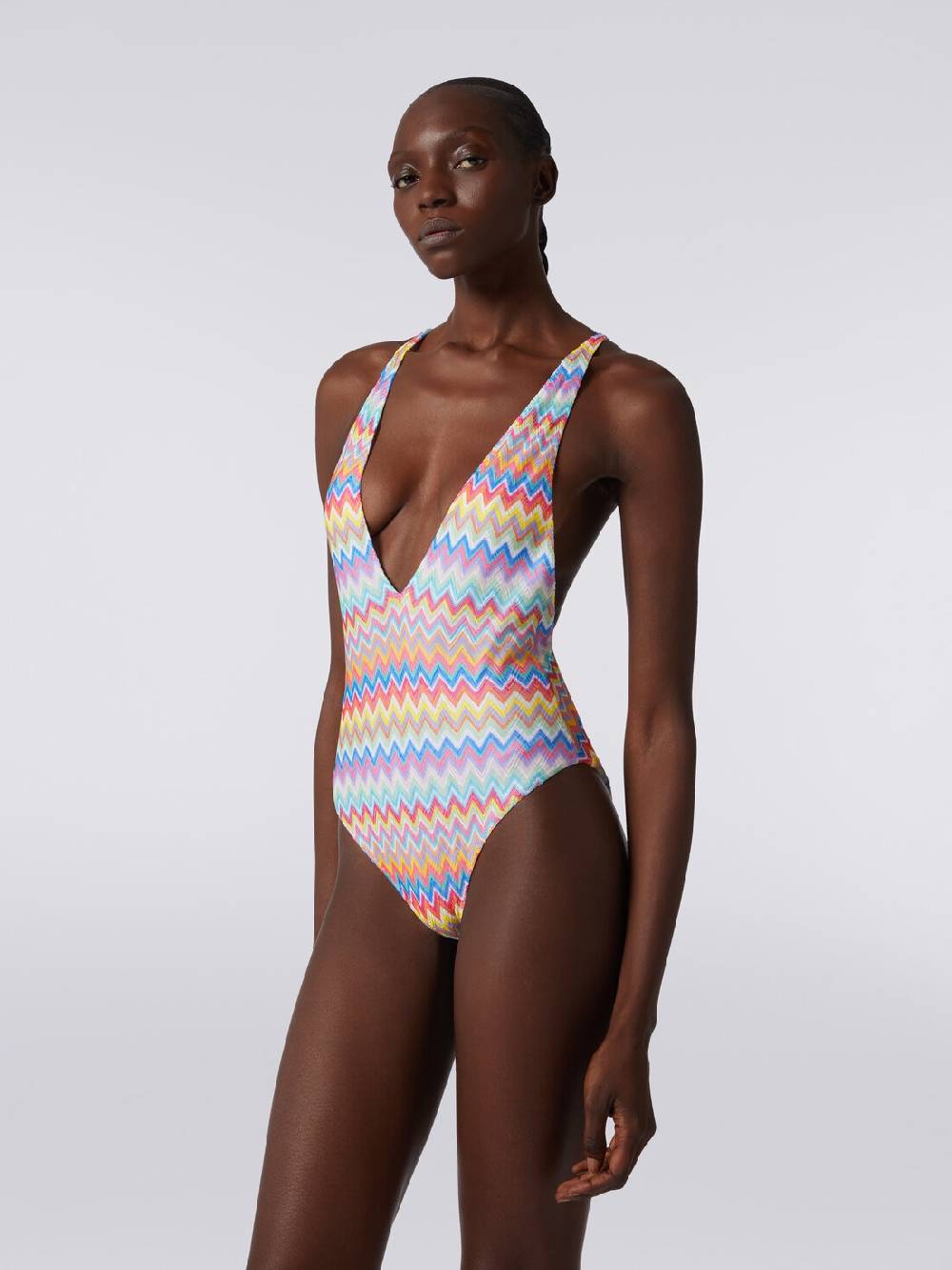 Missoni Costume intero stampa zig zag con scollatura a V Fino Al -60%