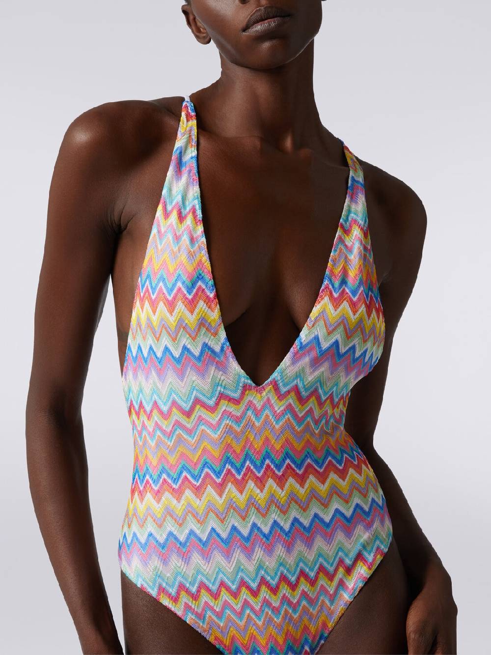 Missoni Costume intero stampa zig zag con scollatura a V Fino Al -60%