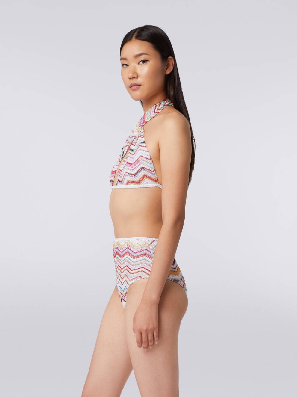 Missoni Bikini in crochet con lurex e slip a vita alta Shopping Online