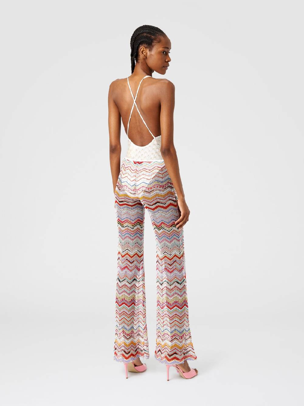 Missoni Pantaloni svasati in crochet zig zag con lurex Affare Del Giorno