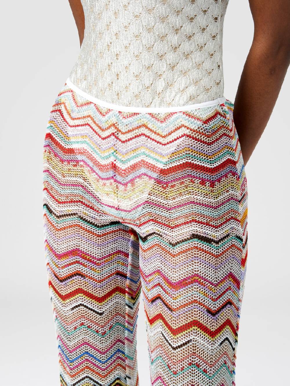 Missoni Pantaloni svasati in crochet zig zag con lurex Affare Del Giorno