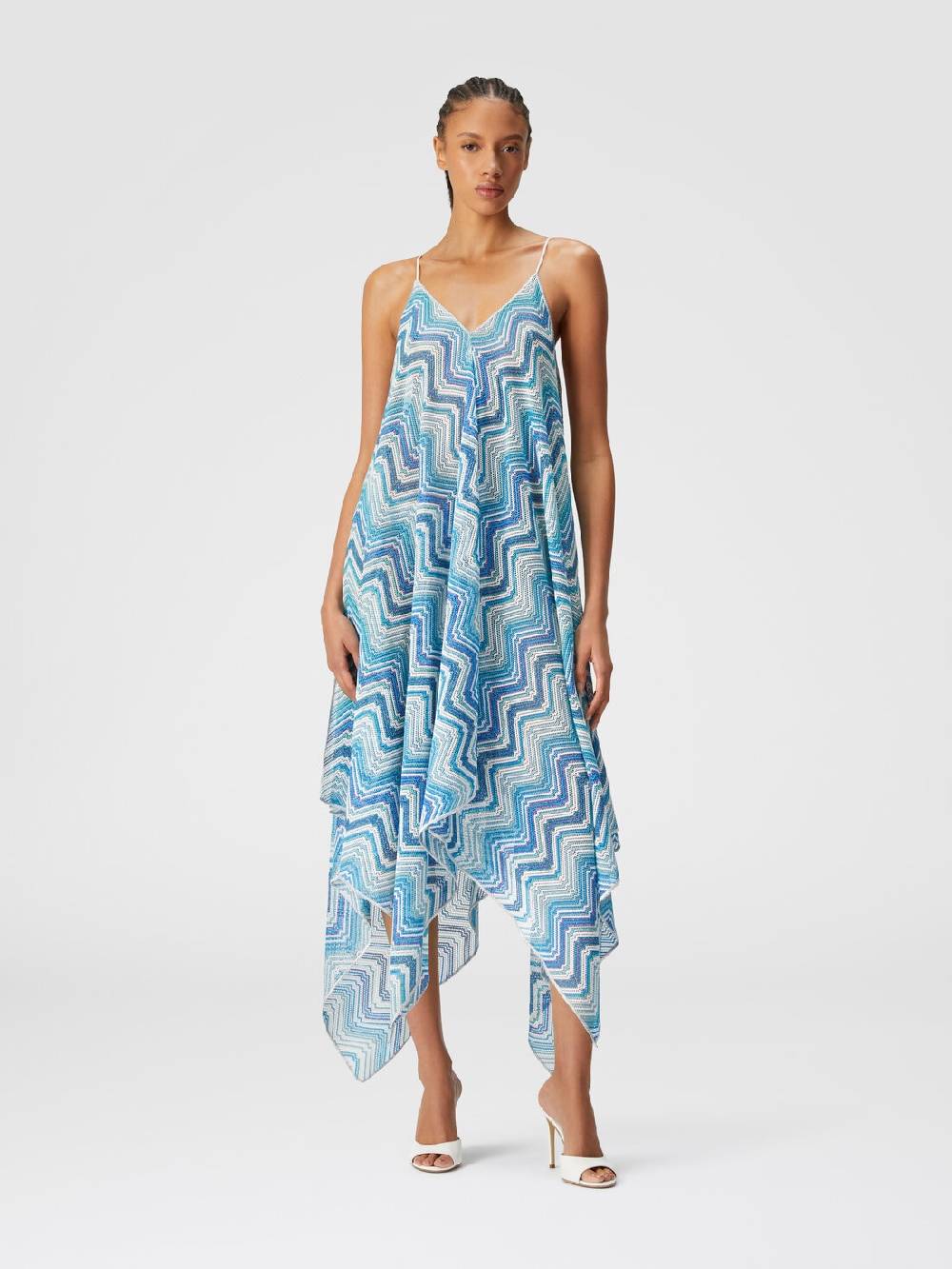 Missoni Copricostume lungo taglio foulard in crochet chevron lamé Convenienza