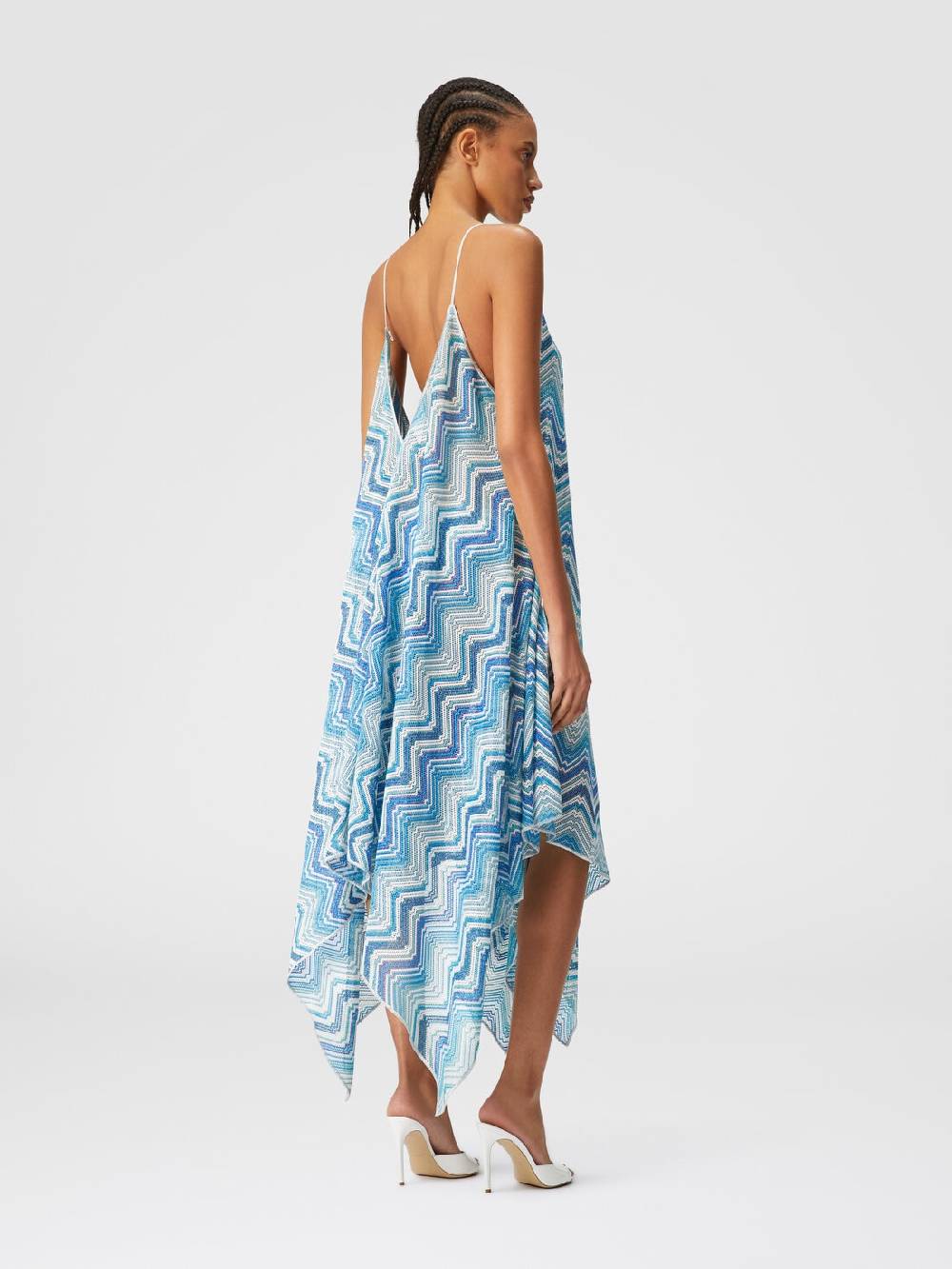 Missoni Copricostume lungo taglio foulard in crochet chevron lamé Convenienza