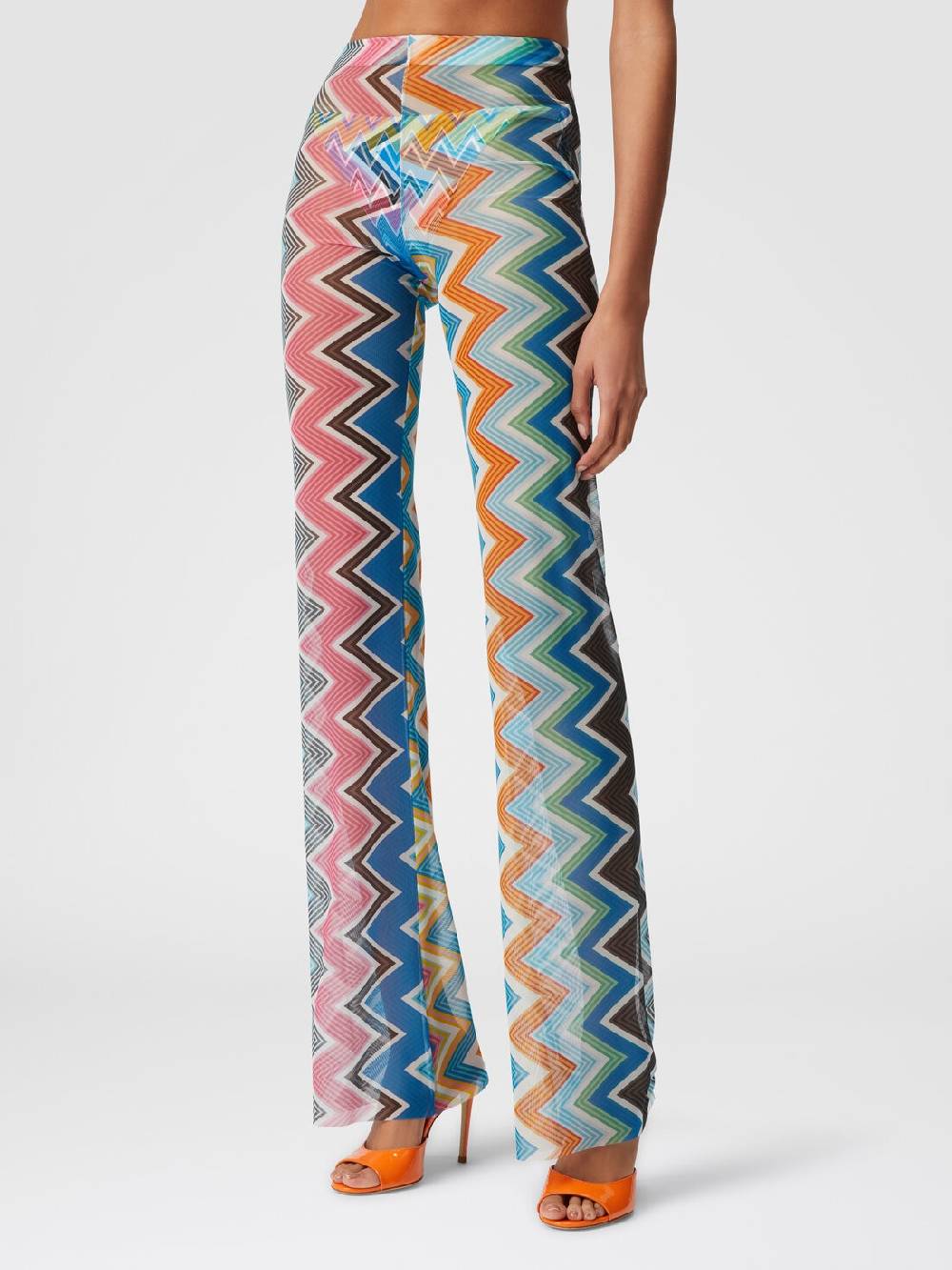 Missoni Pantaloni copricostume in tulle stampa zig zag Novità
