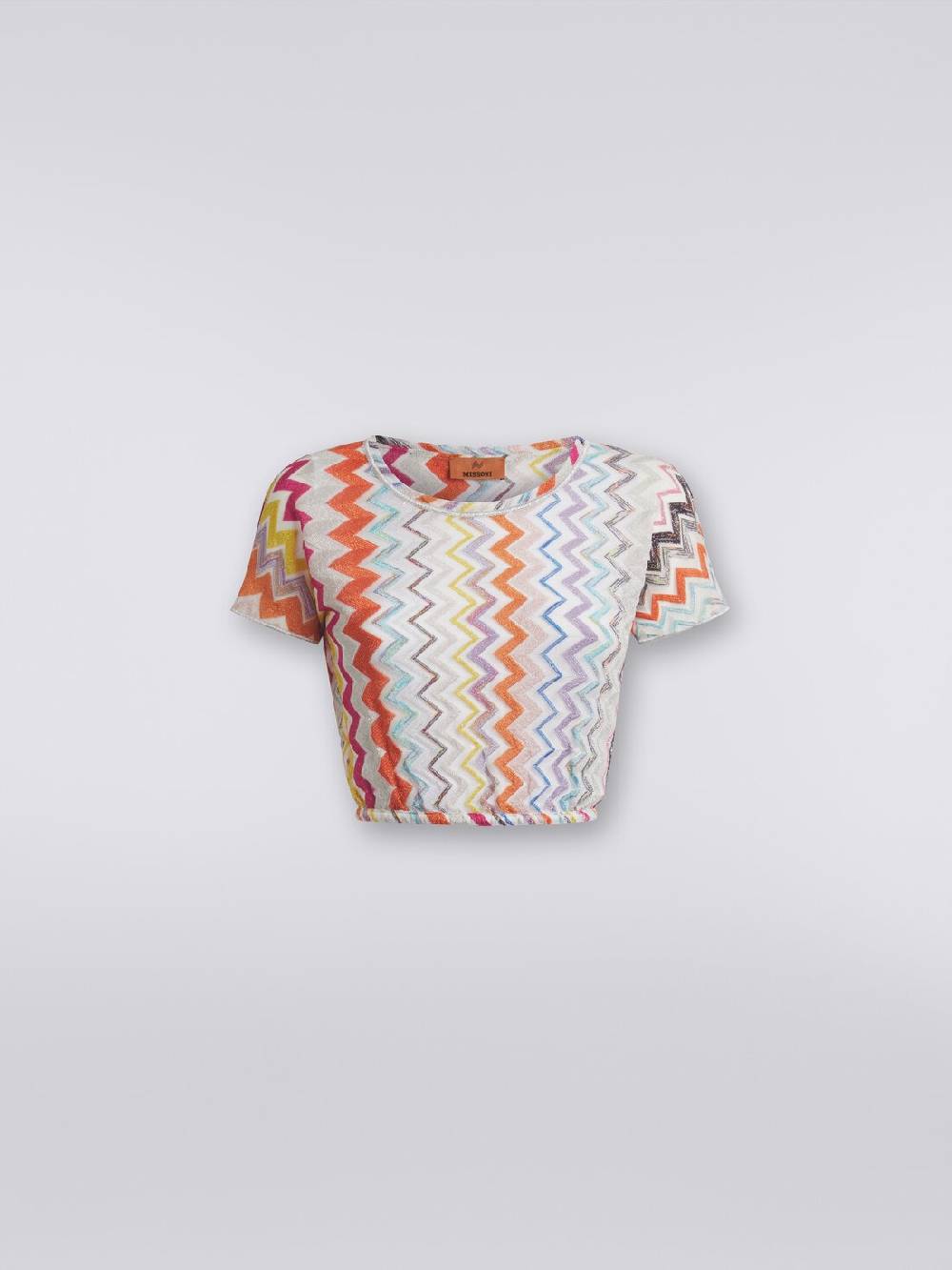 Missoni Crop top in misto viscosa chevron con lurex Presa