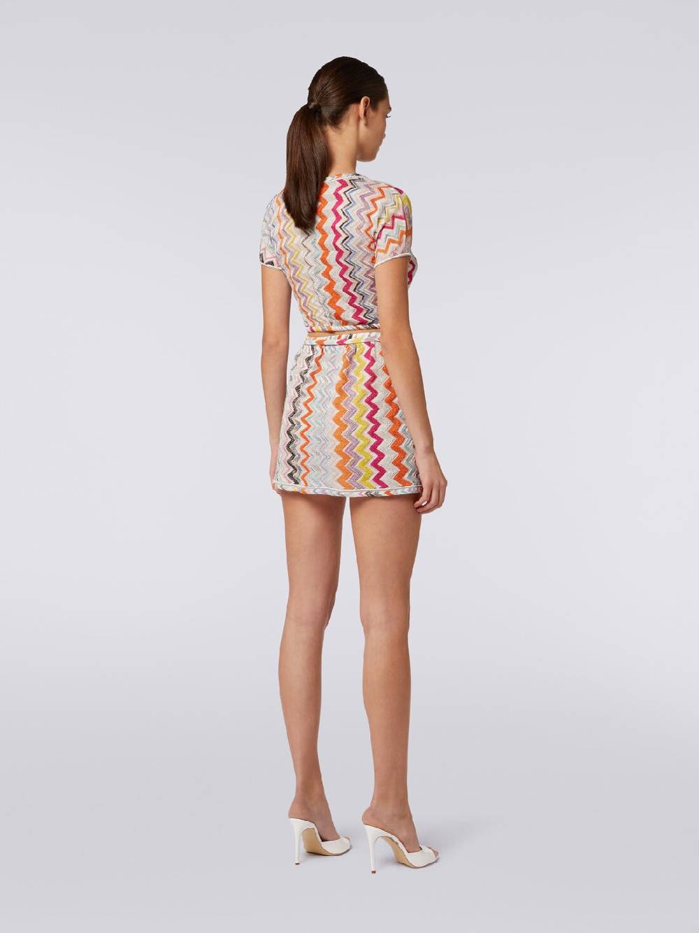 Missoni Crop top in misto viscosa chevron con lurex Presa