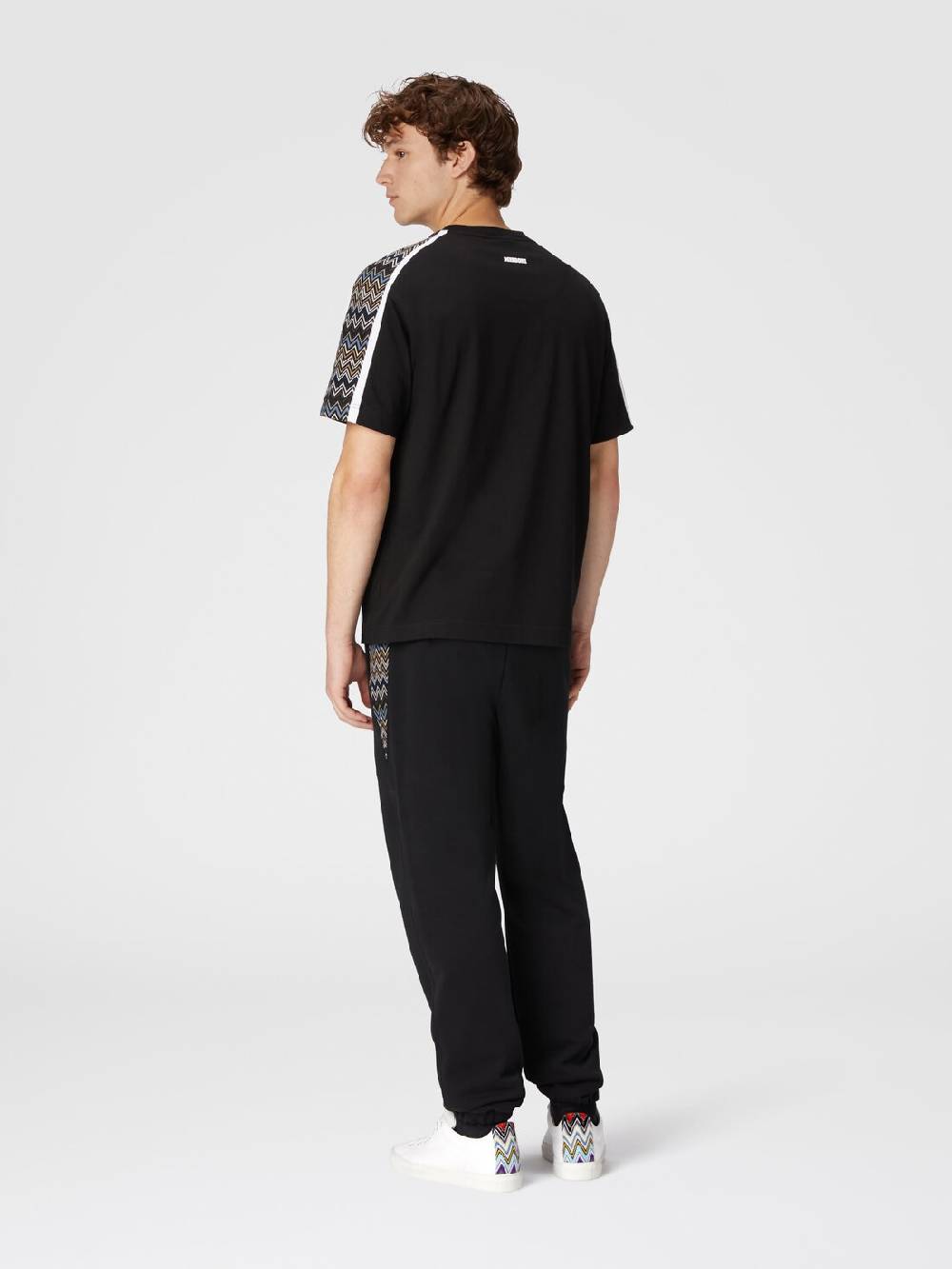 Missoni T-shirt in jersey di cotone con inserti zig zag Outlet