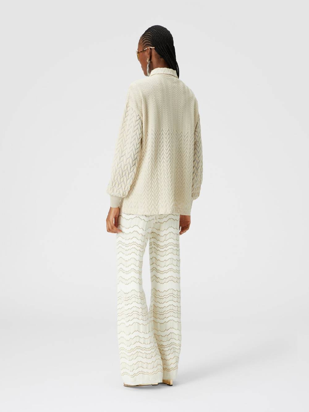 Missoni Pantapalazzo con zig zag tono su tono Vendite Flash