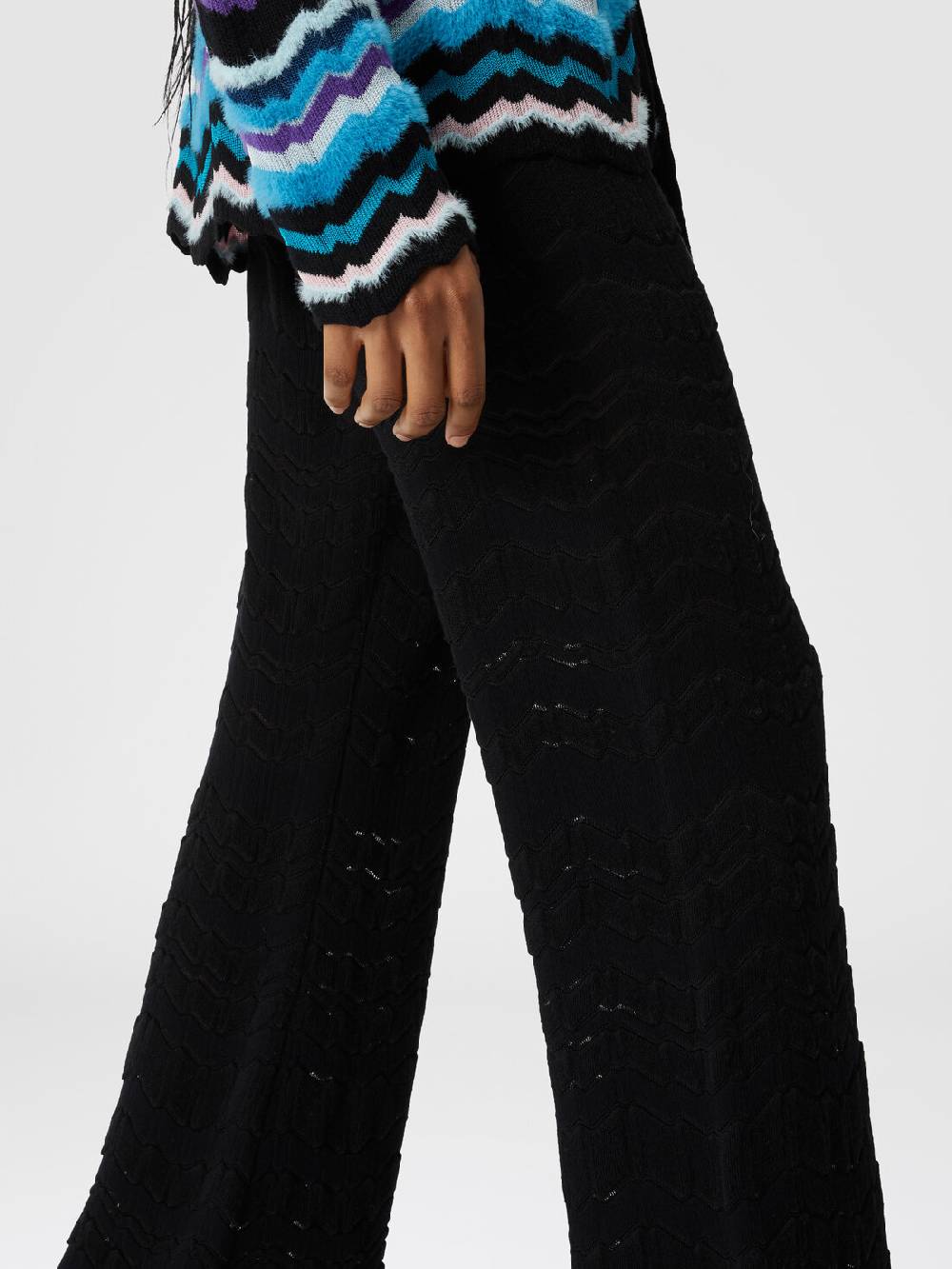 Missoni Pantapalazzo con zig zag tono su tono Negozio