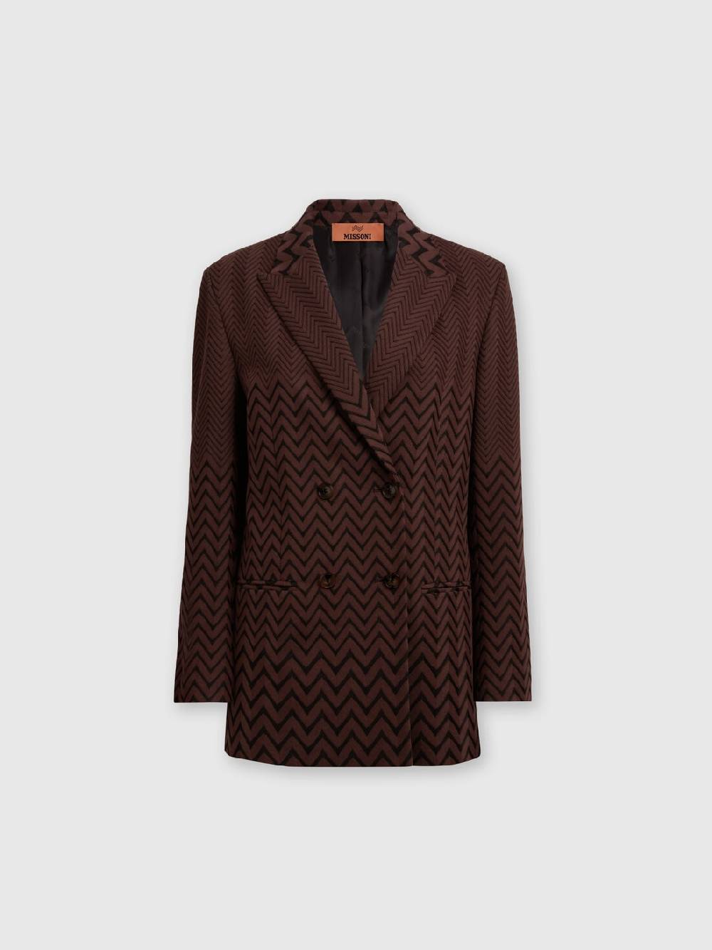 Missoni Blazer doppipetto in cotone e viscosa zig zag Moda