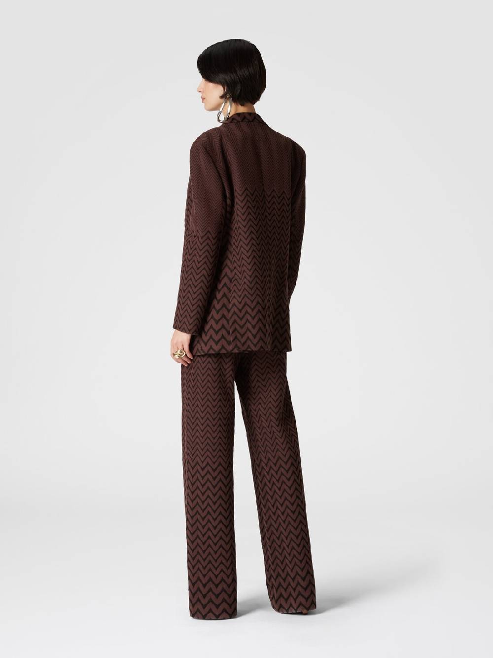 Missoni Blazer doppipetto in cotone e viscosa zig zag Moda