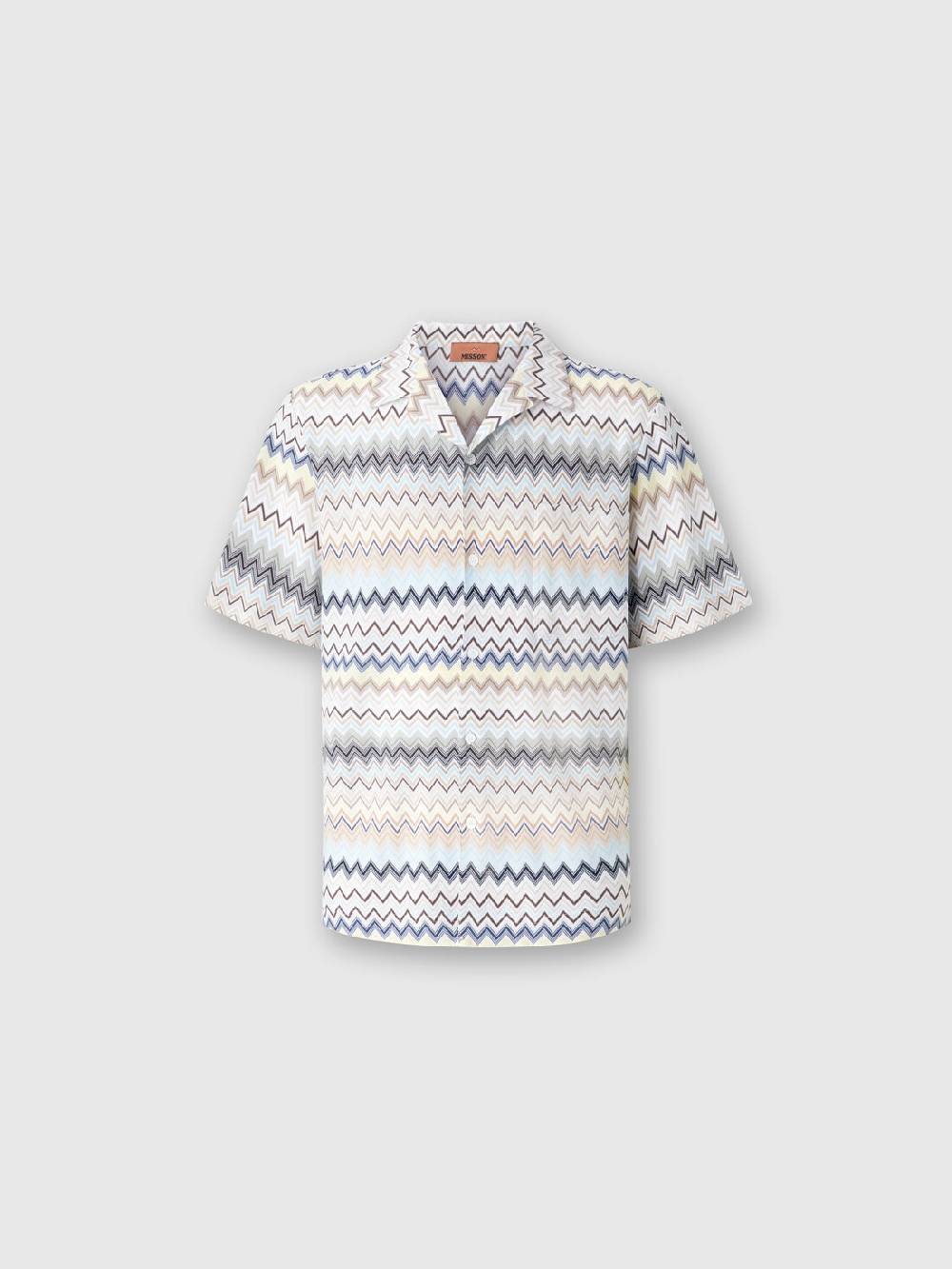 Missoni Camicia taglio bowling in cotone zig zag Negozio online di fabbrica