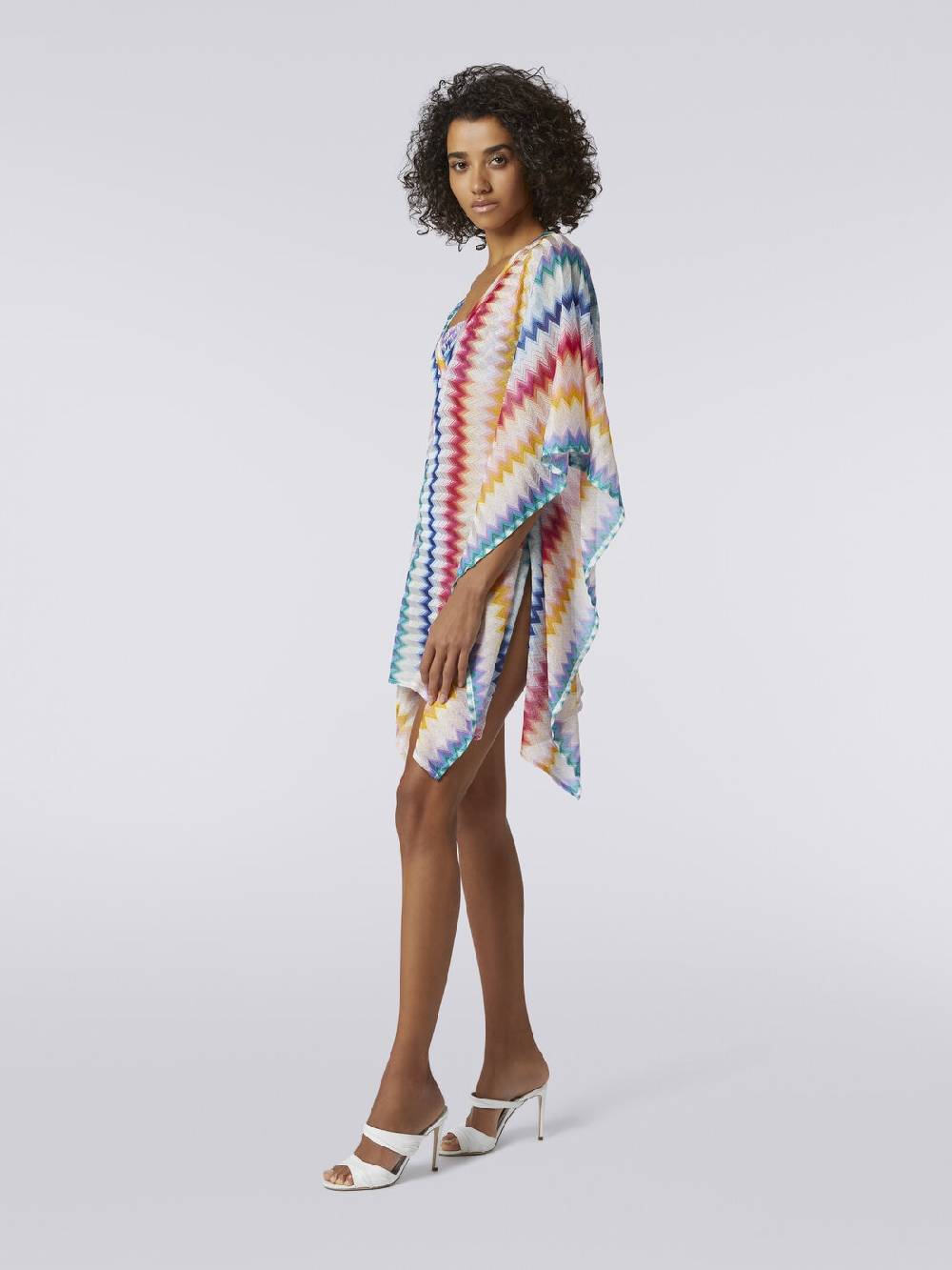 Missoni Caftano copricostume corto in viscosa zig zag con lurex Prezzo di fabbrica