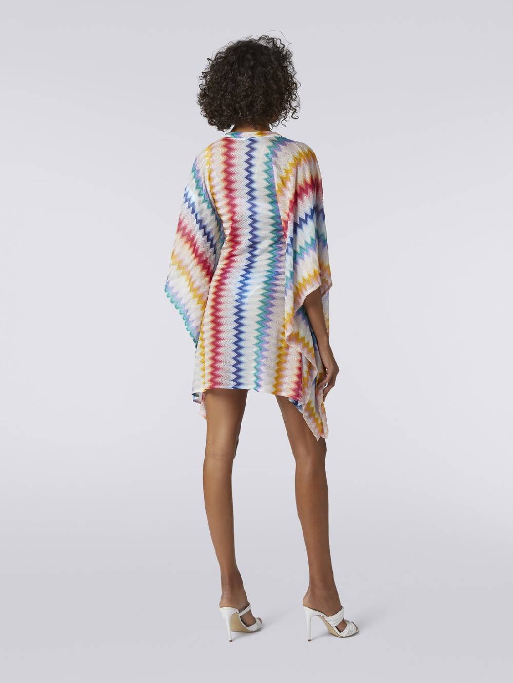 Missoni Caftano copricostume corto in viscosa zig zag con lurex Prezzo di fabbrica