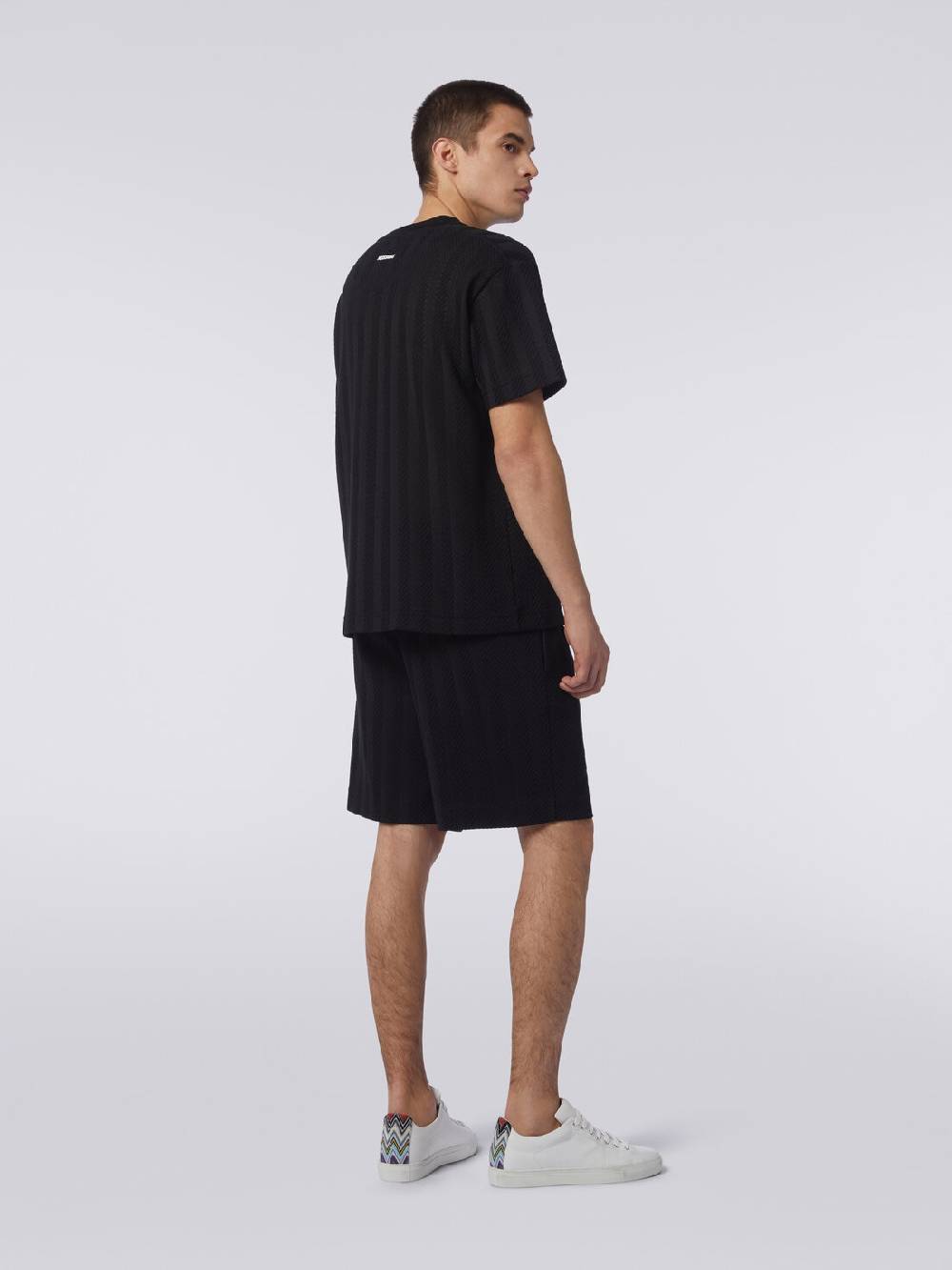 Missoni T-shirt girocollo in cotone e viscosa chevron Offerta speciale