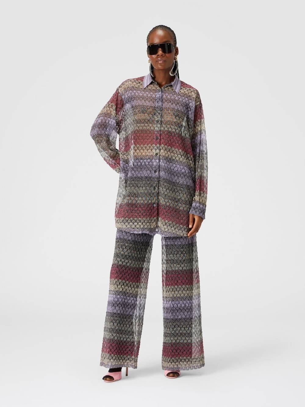 Missoni Camicia oversize con motivo pizzo lamé Cyber Monday