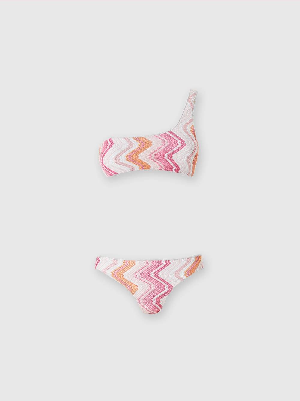 Missoni Bikini monospalla in misto viscosa chevron con lurex Offerta natalizia