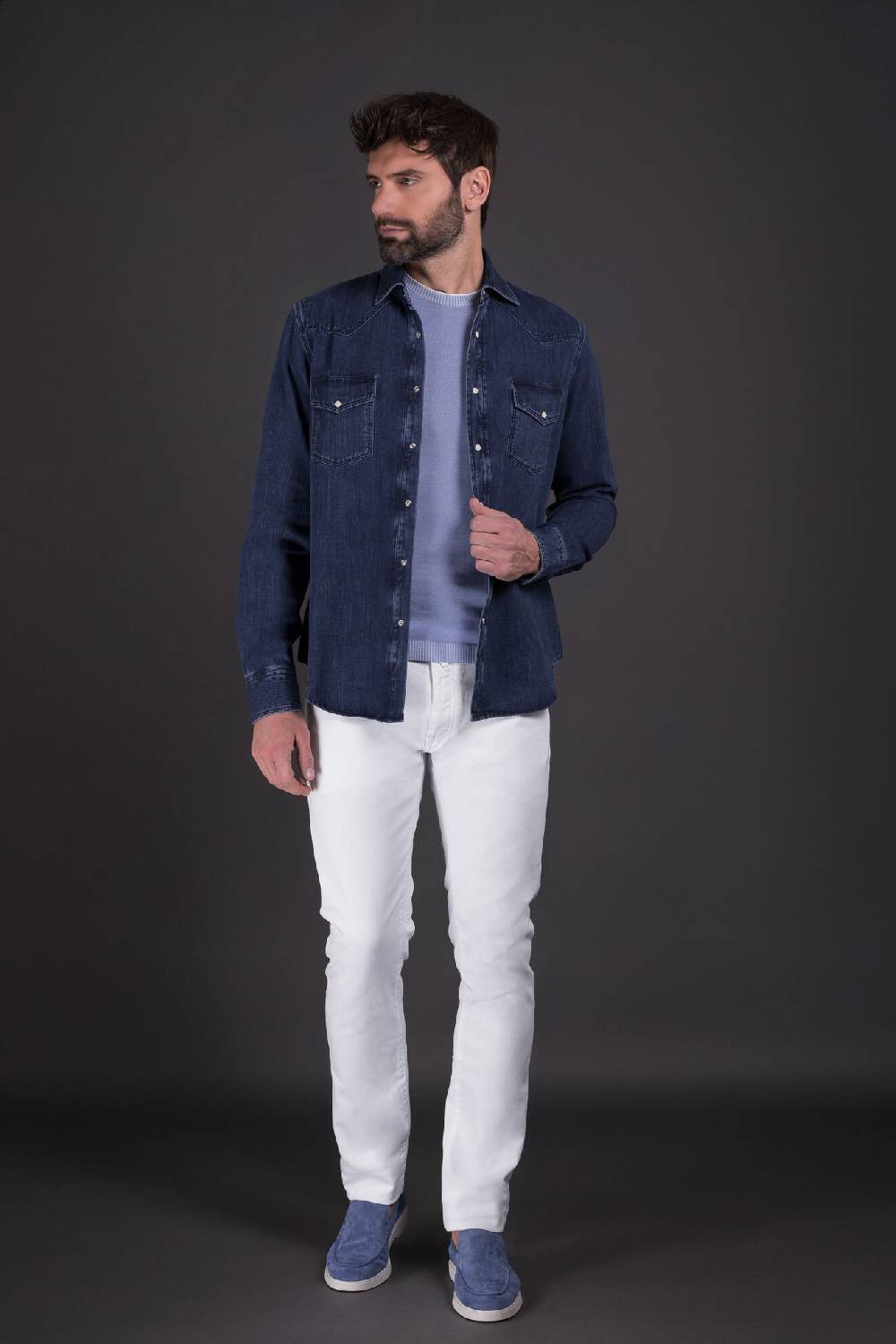 Moorer Camicie LARRIE-32 LIGHT DENIM Offerte