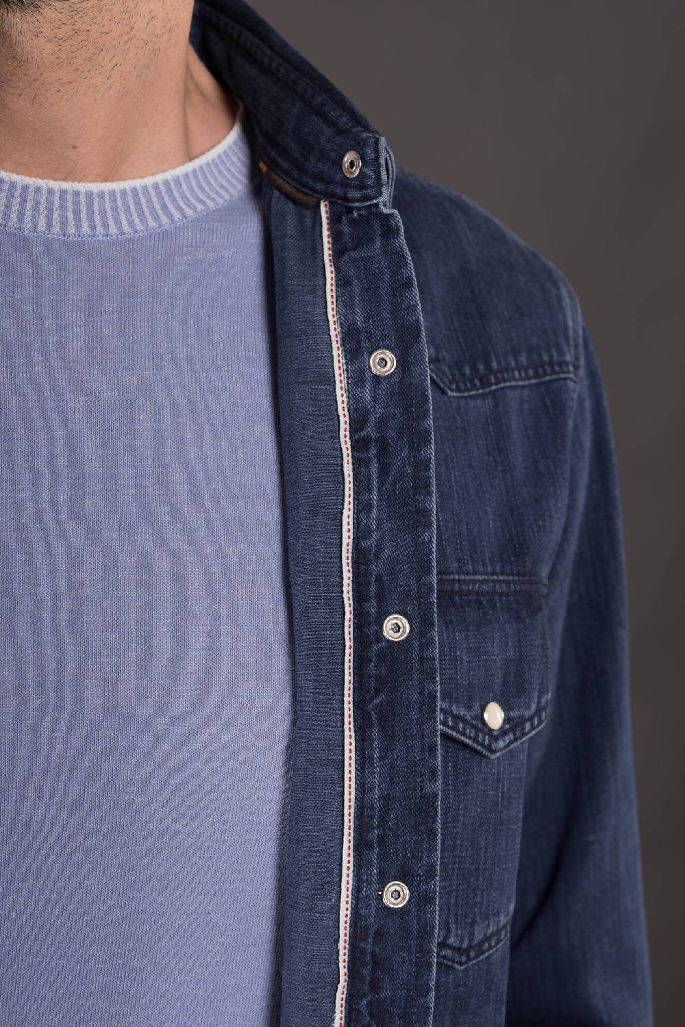 Moorer Camicie LARRIE-32 LIGHT DENIM Offerte